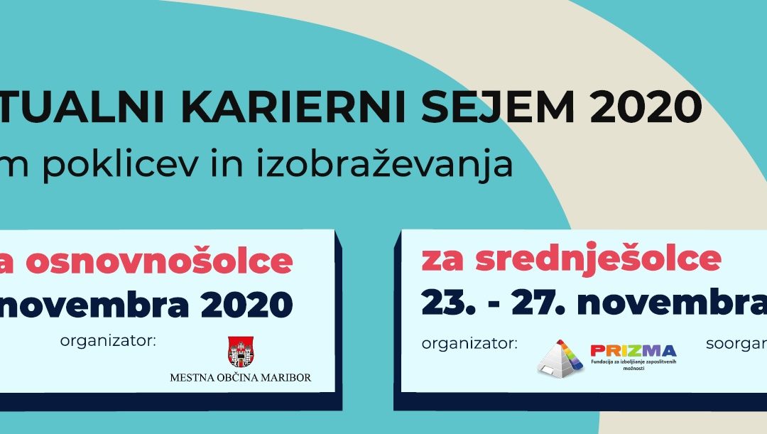 OBVESTILO ZA UČENCE 8. IN 9. RAZREDOV – VIRTUALNI KARIERNI SEJEM